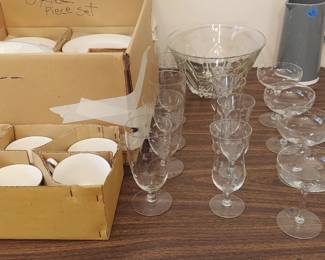 Noritake China and Princess House Glassware