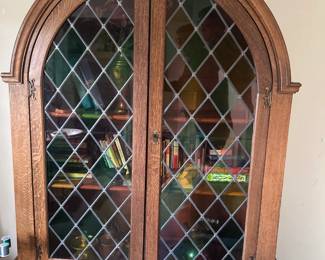 German antique bookcase