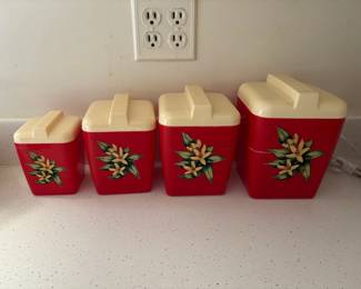 1950s Plastic Cannister Set