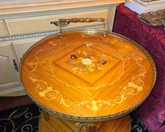 Italian bar car hand inlaid excellent condition