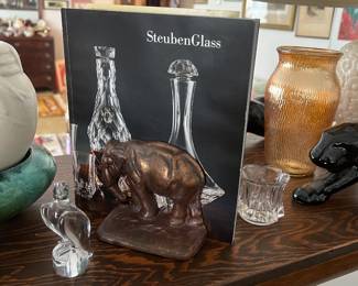 Vintage Cast Metal Elephant Figurine – Bronze Tone Statue