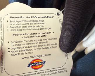 Dickies Clothing Tag – Scotchgard Stain Release Protection
