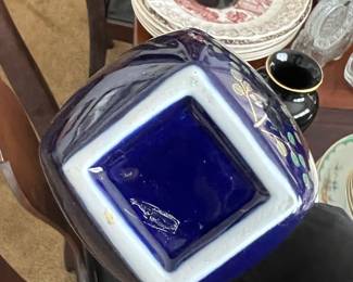 Blue Ceramic Vase – Hand Painted Decorative Pottery