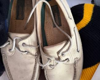 Vintage Boat Shoes – White Leather Casual Shoes