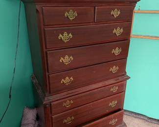 Tall Wooden Chest of Drawers – Vintage Storage Furniture