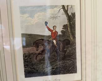 Framed Landscape Print – Equestrian Scene