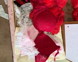 Women’s Lingerie Lot – Red Lace & Assorted Pieces