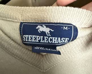 Steeplechase Sweater – Cream Knit Pullover Size M