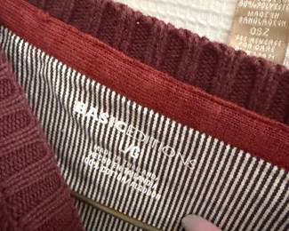 Basic Editions Sweater – Red Knit Pullover