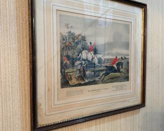 Framed Equestrian Art Print – Horse Riding Scene