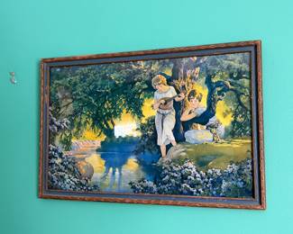 Framed Landscape Painting – River Scene Wall Art