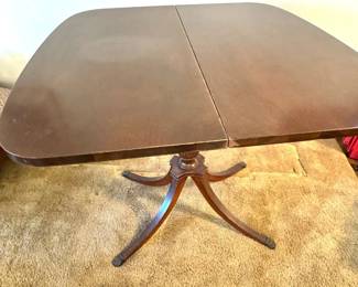 Drop Leaf Pedestal Dining Table – Wood Oval Gateleg Table, Traditional Style