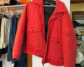 Red Adventure Gear Jacket – Casual Zip Front, Multiple Pockets