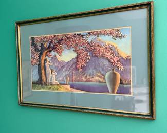 Framed Landscape Artwork – Tree & Lake Scene
