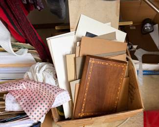 Mixed Frames & Paper Items Lot – Decor and Storage