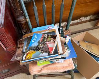 Chair with Books – Wooden Chair & Reading Material