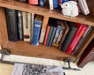 Wood Bookshelf with Books – Storage Unit