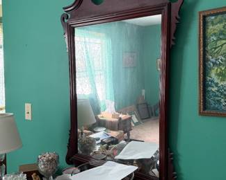 Vintage Dresser with Mirror – Wood Furniture Piece