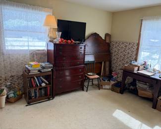 Bedroom Furniture Lot – Dresser, TV, Bookshelf, Desk, Chair
