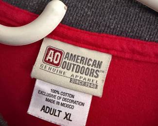 American Outdoors T-Shirt – Red Graphic Tee XL