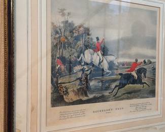 Framed Horse Racing Print – Vintage Equestrian Artwork