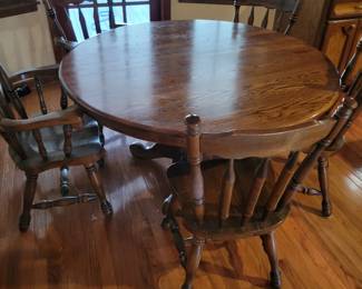 Oak Kitchen Table with Chairs