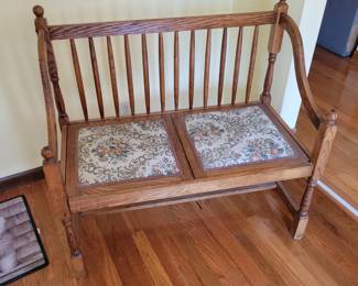 Vintage Soindle-Backed Settee