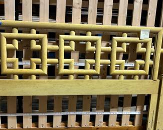 Vintage Chinoiserie Bamboo Style Headboard