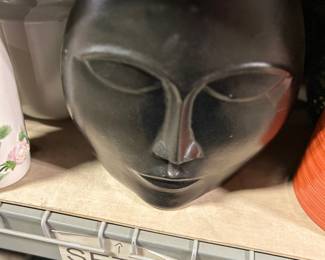 Abstract Face Ceramic Vase