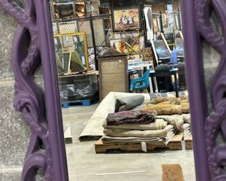 Ornate Purple Baroque Picture Frame Mirror