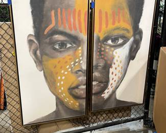 African Tribal Portrait Canvas Art