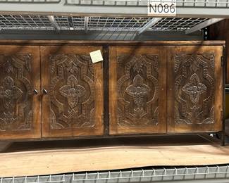 Hand Carved Mango Wood Sideboard