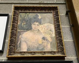 Young Woman with Fan Oil Painting