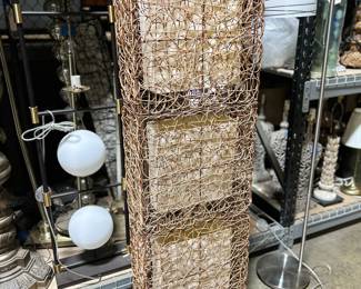 Vintage Mid-Century Modern Rattan Floor Lamp