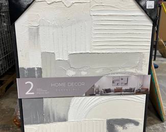 Textured Abstract Canvas Art Set