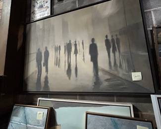 Abstract Figurative Painting of Silhouettes