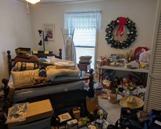 Double bed and mattress and dresser