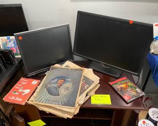 Computer Monitors & Old Newspapers