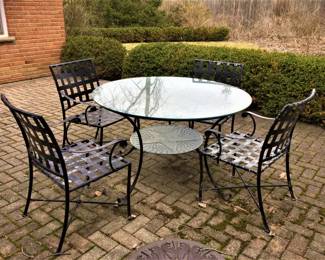 Brown Jordan Aluminum Patio Chairs and Table
