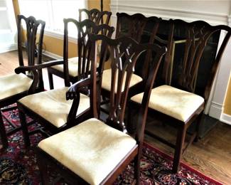 Set/6 Vintage Chippendale Chairs