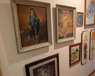 Vintage artwork and frames