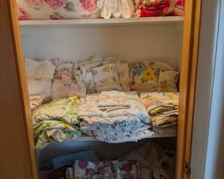 Vintage and embroidered sheet/pillow case sets