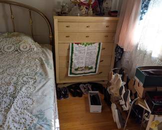 Bedroom sets, shoes, and decor