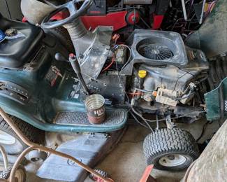 Riding lawn mower - good compression and turn over but needs work. New parts added - discuss at sale