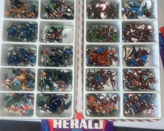 Herald action figures of Cowboys and Indians 