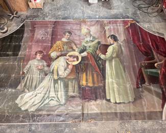 Ceiling murals from the nave of St. Stanislaus Church in Detroit.