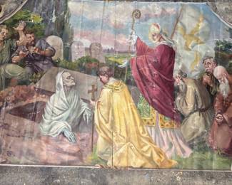 Ceiling murals from the nave of St. Stanislaus Church in Detroit.