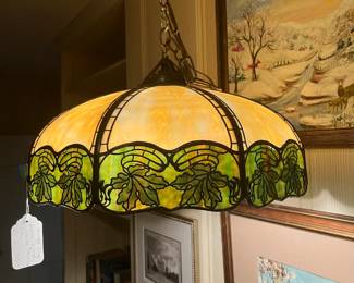 Antique Handel Slag Glass Light Shade