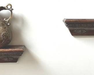 Two Wall Shelves And A Vase