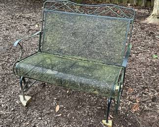 Black Garden Swing Bench